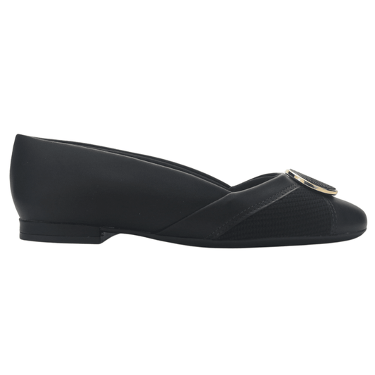 Zapato Negro Mujer Comfortflex 2579402 Casual Tacones Bajos Comfortflex