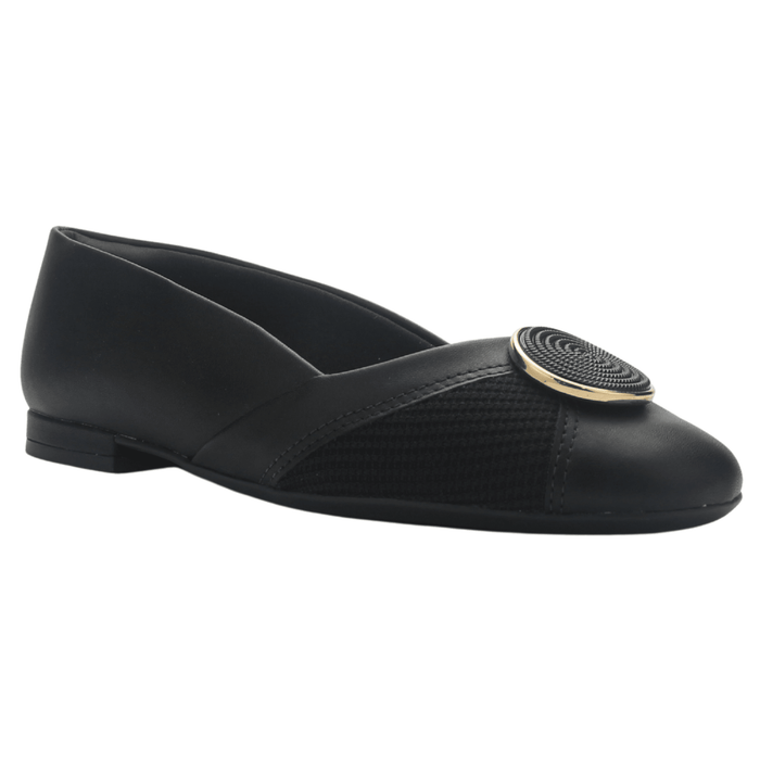 Zapato Negro Mujer Comfortflex 2579402 Casual Tacones Bajos Comfortflex