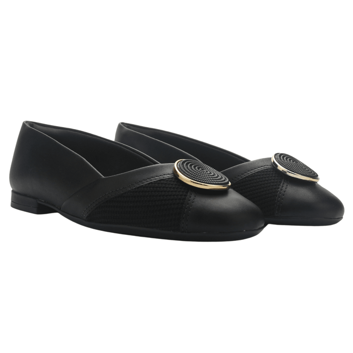 Zapato Negro Mujer Comfortflex 2579402 Casual Tacones Bajos Comfortflex